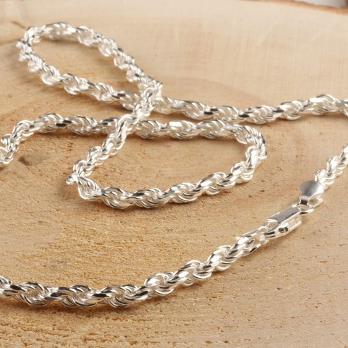 UNISEX ROPE CHAIN 3.3MM WIDE DIAMOND 