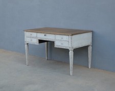 Scrivania scrittoio tavolo st.Luigi XVI laccato Shabby Chic, top in noce, '900!