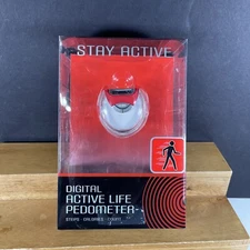 Pedometer Digital Active Life Stay Active Steps, Calorie Count, Distance 