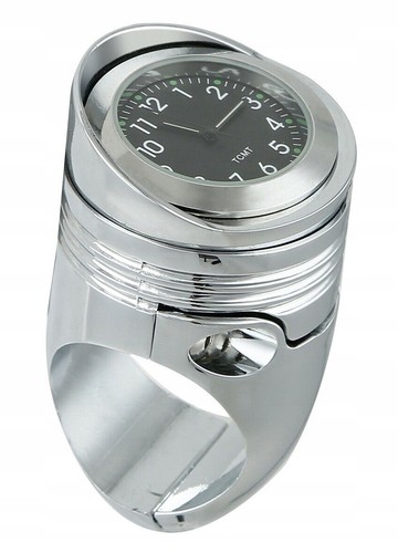 Lenkeruhr Metall Chrom Big Motorrad Uhr 32mm für Harley-Davidson BOBBER - 第 1/5 張圖片