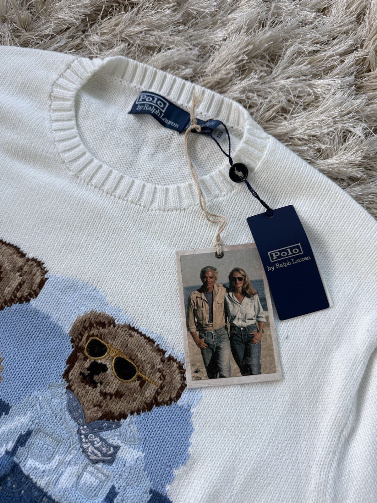 Ralph Lauren Polo Beach Bear Jumper - White - XXL - Brand New With Tags image 4