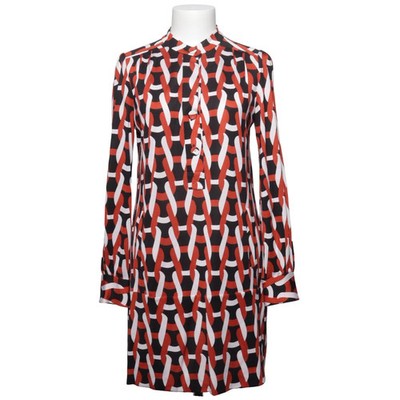 Diane von Furstenberg, Kleid, Größe: 36, Schwarz/Weiß/Rot, Seide, Sonstiges #sSd