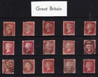 GB Stamps Queen Victoria Penny Reds  Selection  from Old Album.Faults