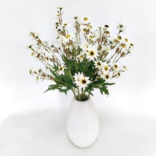 6 Bouquets 23 Inch White Daisy Artificial Flowers Fake Centerpiece Arrangement