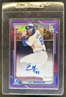 2024 Bowman Chrome Emil Morales Auto Purple Refractor 1st Prospect #/250 Dodgers
