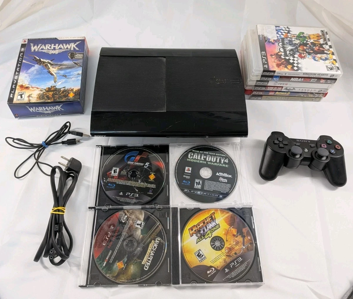 プレ3 カセット HIMD コントローラーつき 25+ Sony PlayStation 3 - Super Slim HDMI Video Game Consoles for
