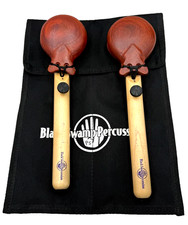 Black Swamp Percussion Wood Hand Castanets Pair w Bag Cocobolo Concert Castanets