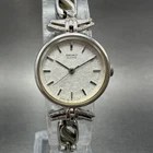 Seiko Watch Women 21mm Silver Dial Silver Tone Round 1421-0030 New Battery