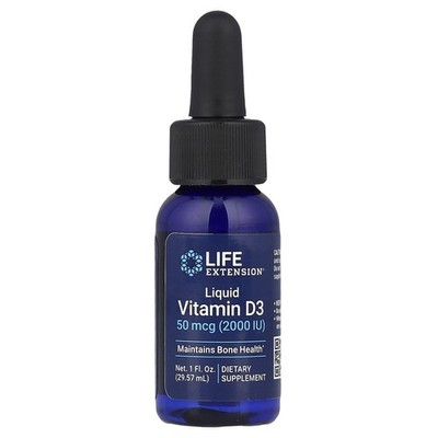 Life Extension, flüssiges Vitamin D3, 50 mcg (2.000 IU), 29,57 ml