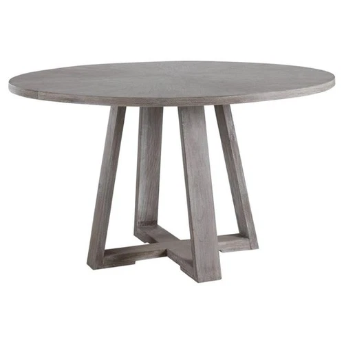 Uttermost Gidran Transitional Wood and Iron Dining Table in Soft Gray - Picture 1 of 9