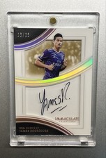 2017-2018 Panini Immaculate Soccer James Rodriguez on Card Auto 5/25 Real Madrid