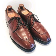 Allen Edmonds Dellwood Brown Leather Split Toe Oxfords Dress Shoes Men’s 10.5D