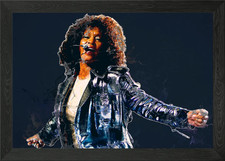 whitney houston poster arte da parete con cornice quadro stampa su tela