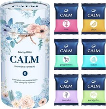 TranquilBliss Shower Steamers 6 Count, Scented Shower Bombs with Organic  Natur