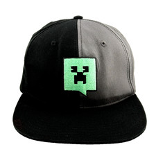 Kid's MINECRAFT CAP Black Gray - OSFM - Adjustable