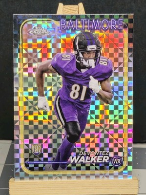 2024 Topps Chrome #287 Devontez Walker RC X-FRACTOR Ravens Rookie Football Card