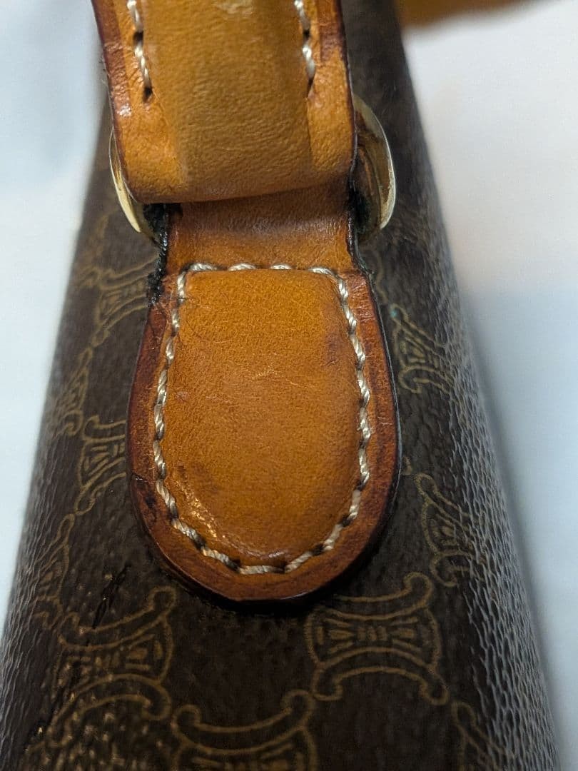 CELINE brown dot pattern tote bag - image 10