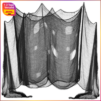 Halloween Deko Stoff 2 Pack 600X120 Schwarz Gruseliges Tuch FüR Party 2 StüCk