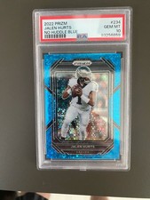 2022 Prizm Jalen Hurts No Huddle Blue /79 #234 PSA Gem Mint 10