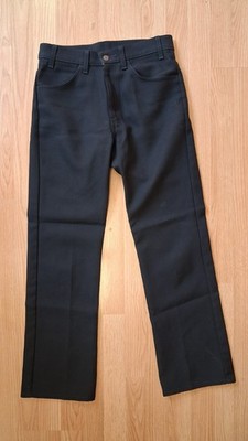 Levi's Black Dacron Polyester Pants W32 L30 Permanent Press YKK Zip