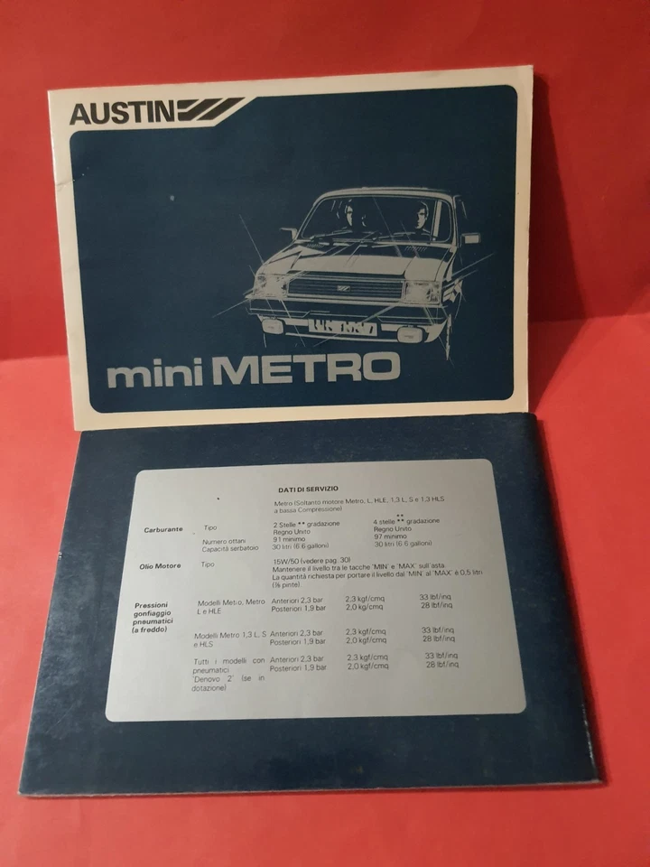 mini METRO Austin 1000-1300 Libretto Uso e Manutenzione Originale + supplemento - Immagine 2 di 4