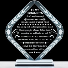 Grandpa Gifts from Grandkids Birthday Gifts for Grandfather Crystal Keepsake B