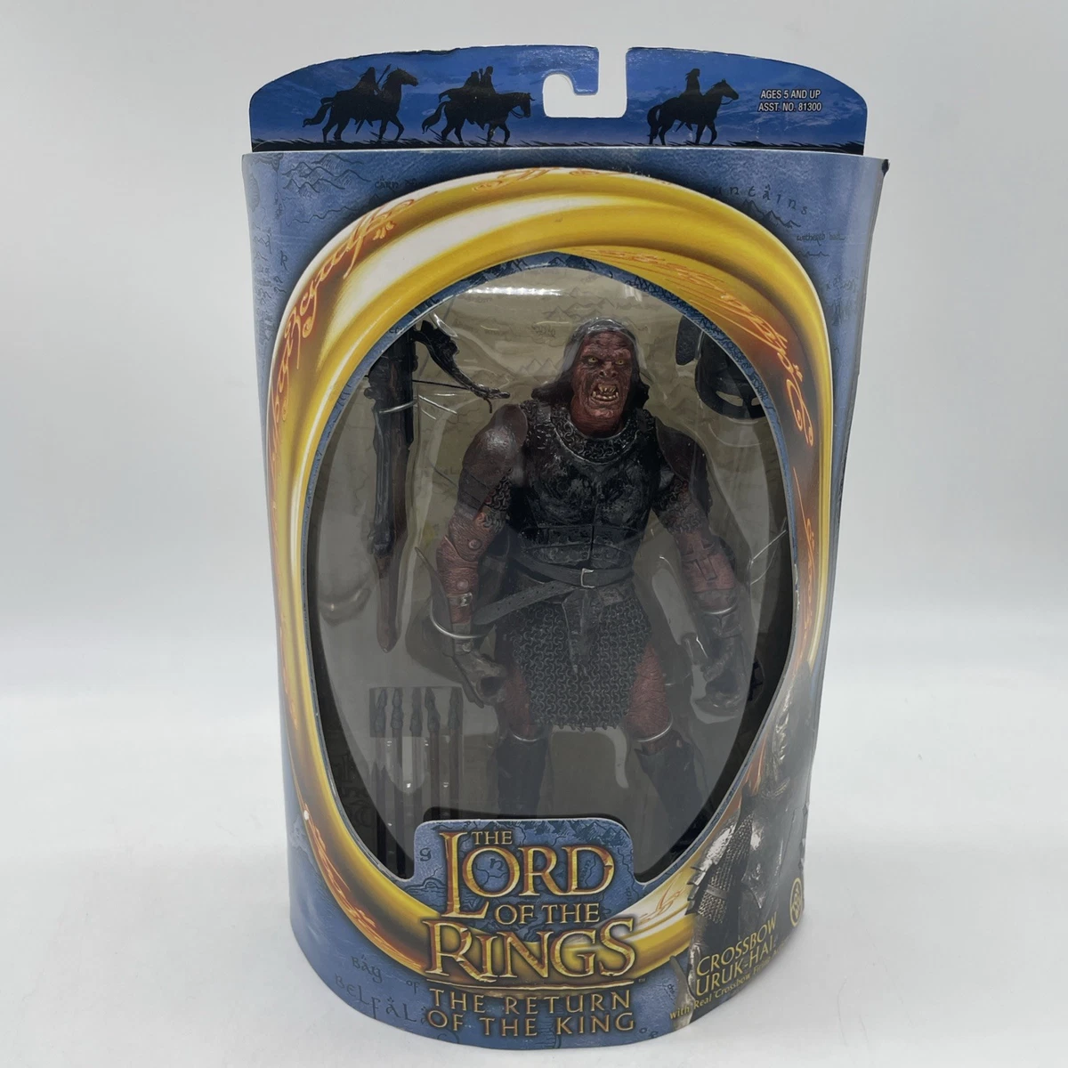 Figurine Toy Biz Uruk-hai Avec Arbalète - Le Seigneur Des Anneaux - 2003 - Blister Neuf