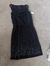 WHBM WHITE HOUSE BLACK MARKET Lbd Dress Cowl Neck Women’s Sz XS Black Tank