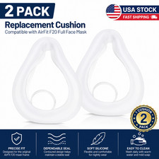 Replacement Cushion for AirFit F20 2 Pack -Full Face CPAP Mask Cushion-Fit L 