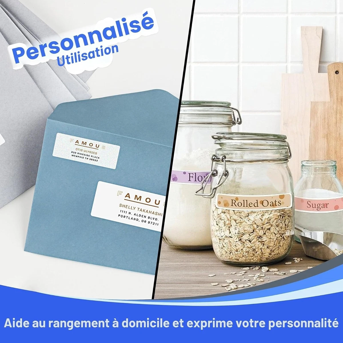 Papier autocollant A4 blanc mat 80 feuilles étiquettes imprimante