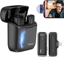 Wireless Microphone Mini Mic for iPhone/Android Phone Lavalier Mic