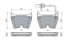 Bremsbeläge 0 986 424 949 BOSCH für AUDI R8 R8 Spyder