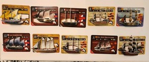 Pirates CSG 10 Lot  Ships Punched: Peacock, President,  Clopatre, Mezquita Plus+