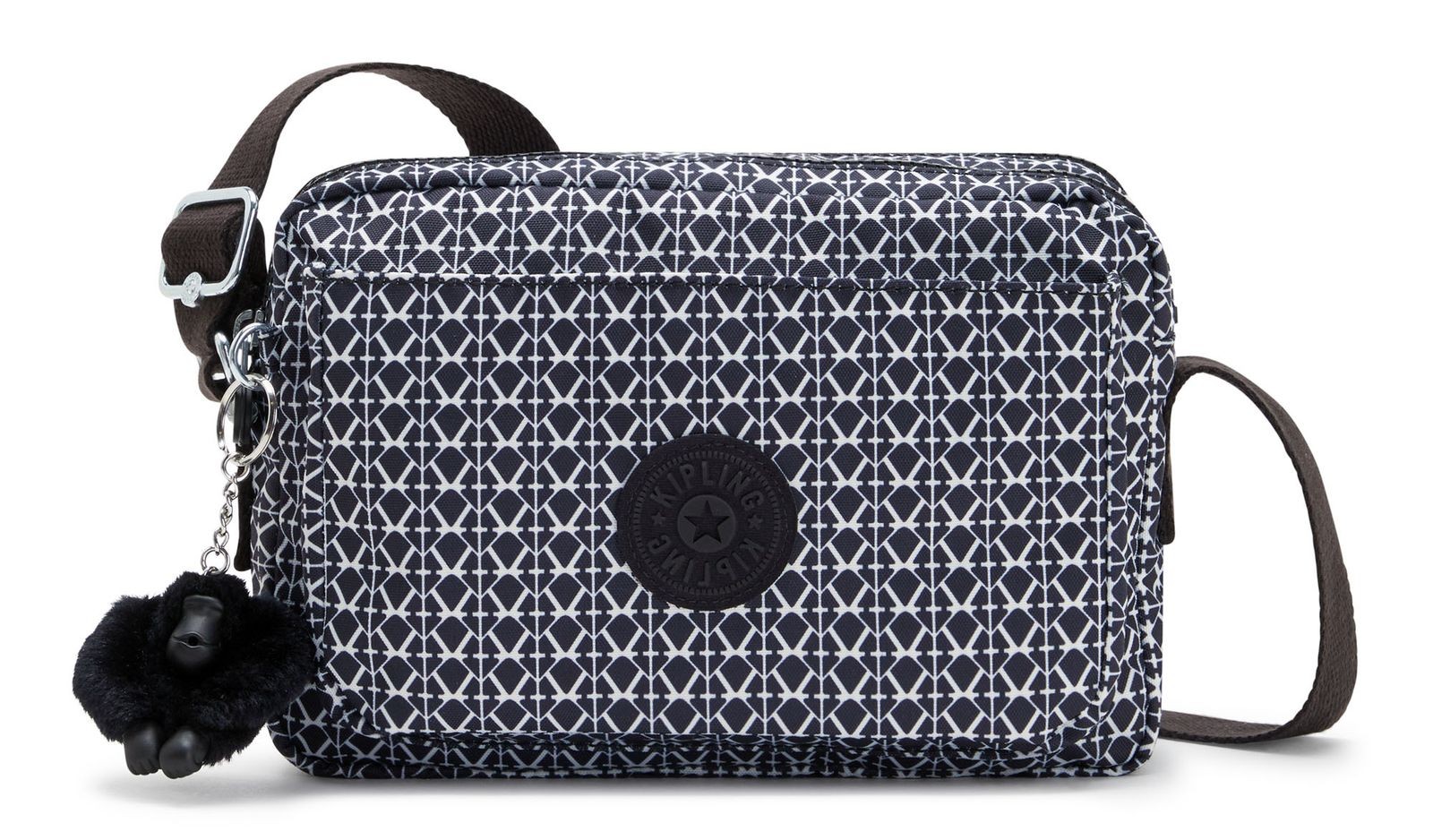 kipling Basic Print Abanu Crossbody M Signature Print