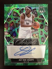 2024-25 Panini Mosaic Scripts Auto Day'Ron Sharpe Green Prizm #MS-DRS