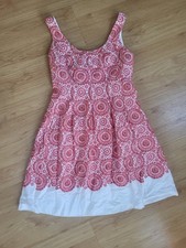 White With Burnt Orange Dress By NINE WEST Women's Size 10