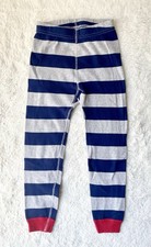 Hanna Andersson Boys 110 5T Blue Gray Striped Pajama Pj Pants Organic Cotton