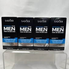 4 Sadoer Designed For Men Cleanser Stylish Cool Wake Up Skin 1.7 Fl Oz Each