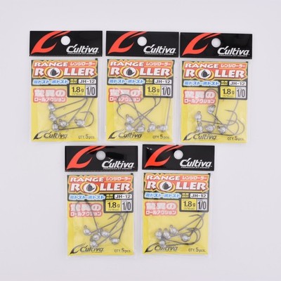 5 Packs of 5 Owner Cultiva Range Roller Jig Head 1/16oz #1/0 Ships Free From USA