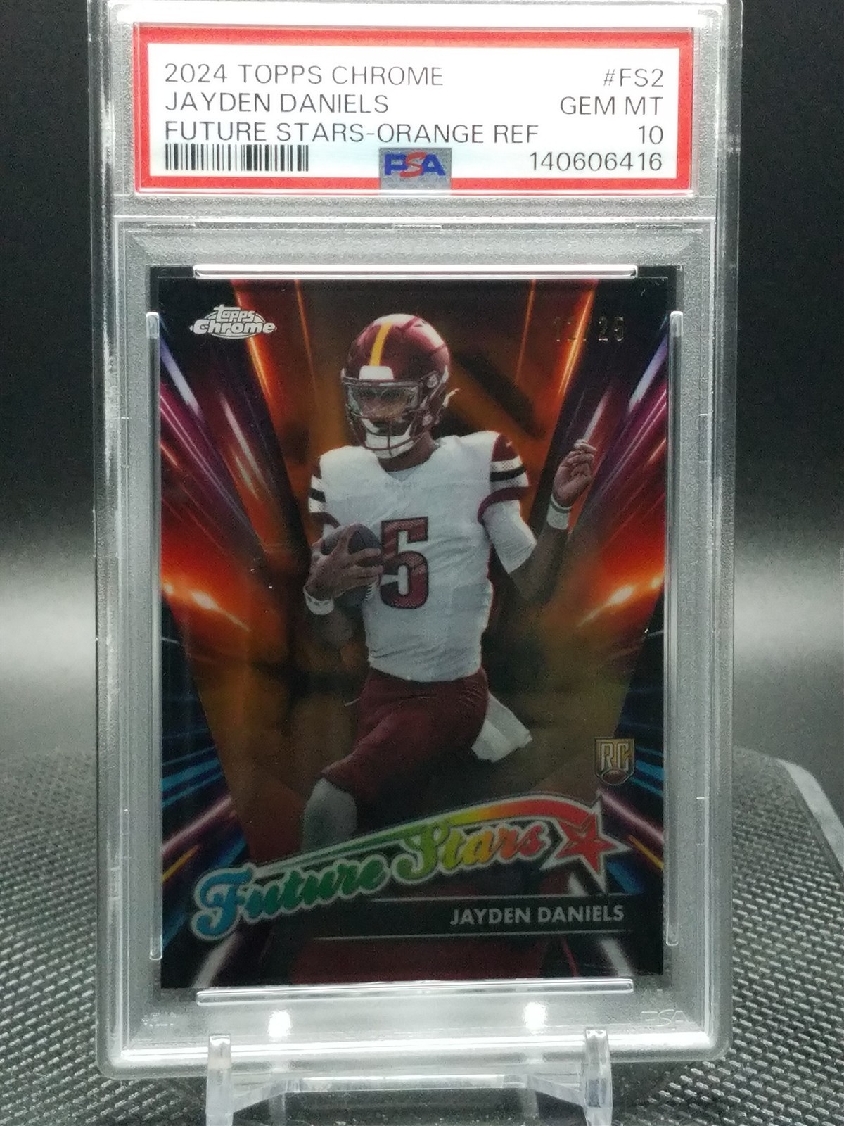 Jayden Daniels Topps Chrome Future Stars #FS2 Orange Refractor