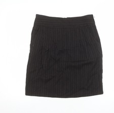 Jigsaw Women’s Black Pinstripe Wool Pencil Skirt Size 8