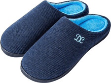 DL Mens Memory Foam Slippers - Comfortable House Slippers for Men, Indoor Outdoo