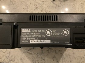 Sega Saturn Black Console System with Tested and Working Cords Controller