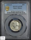 1934 D Heavy Motto George Washington Silver Quarter 25C PCGS AU 55