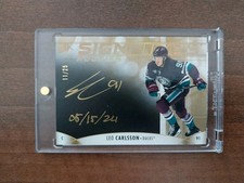 2023-24 SP Authentic Leo CARLSSON Sign Of The Times Rookie MYSTERY BLACK /25