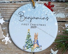 Personalized Baby's First Christmas Ornament, Personalized First Christmas Pe...