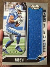 2018 PANINI CERTIFIED FOOTBALL FABRIC OF THE GAME GOLDEN TATE III CARD/99 #FG-GT