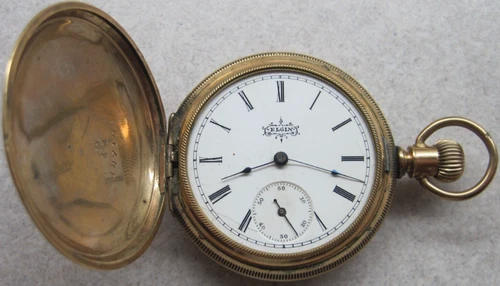 Vintage Elgin 6s Hunting Config. Pkt Watch Mdl 2, 11J, Grade 118, 1893; NR