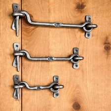 G-Dekor traditioneller geschmiedeter Haken & Ösen Türriegel Zinnoptik Kabinenschneller