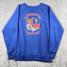 Vtg Kentucky Jockey Club Sweatshirt Size XL Horse Racing Crewneck Puff Print 80s